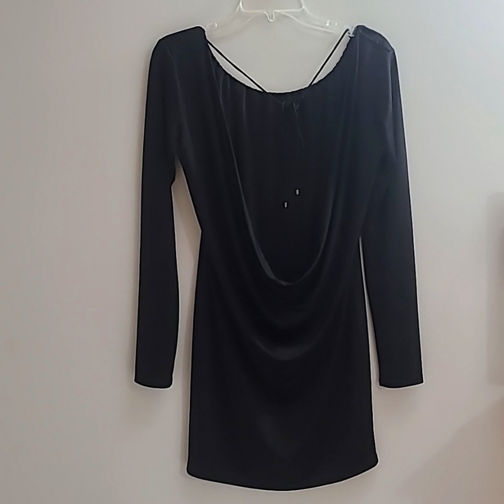 Black backless dress